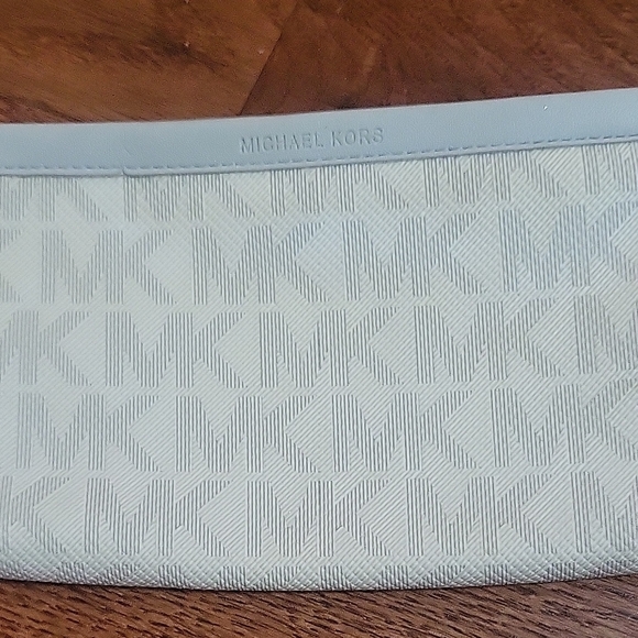 Michael Kors Light Gray Monogram Pouch - Picture 2 of 3